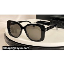 Chanel Acetate & Strass Square Sunglasses A71353 5422B 01 2024
