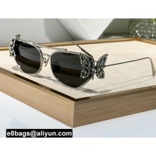 Dior DiorFantastica B1U Butterfly Sunglasses with Swarovski® Crystals 03 2024