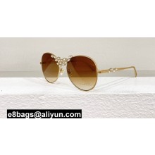 Chanel Metal & Strass Pilot Sunglasses A71582 CH9566B 02 2024