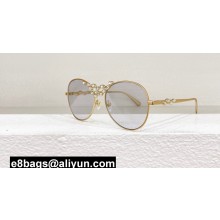 Chanel Metal & Strass Pilot Sunglasses A71582 CH9566B 08 2024