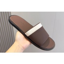 Loro Piana Cruise Slide Walk Men's Slip-On Sandals Coffee 2024