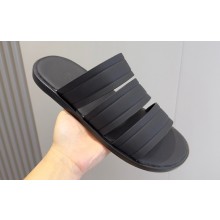 Loro Piana Calfskin Naha Men's Sandals Black 2024