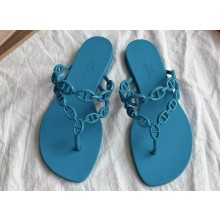 Cheap Sale Hermes TPU Island Sandals Blue 2024