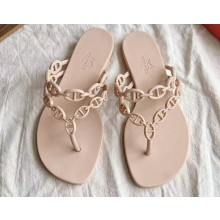 Cheap Sale Hermes TPU Island Sandals Nude 2024