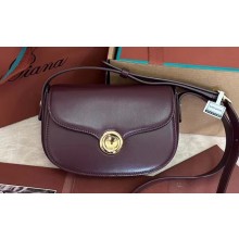 Loro Piana Mini Ghiera bag in Smooth Calfskin Burgundy 2024