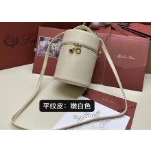 Loro Piana Extra Case Medium Bag in Smooth Calfskin White 2024