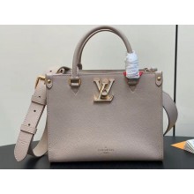 Louis Vuitton Grained calf leather Lock & Go Bag M23437 Dove Gray 2024