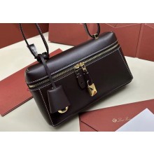 Loro Piana Extra Pocket L19 Pouch with New lock charms in Smooth Calfskin Coffee 2024