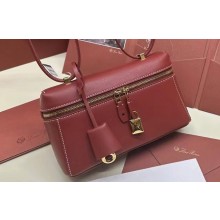 Loro Piana Extra Pocket L19 Pouch with New lock charms in Smooth Calfskin Burgundy 2024