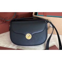 Loro Piana Small Ghiera bag in Smooth Calfskin Black 2024