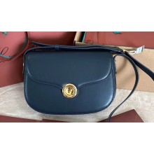 Loro Piana Small Ghiera bag in Smooth Calfskin Dark Blue 2024