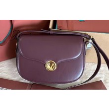 Loro Piana Small Ghiera bag in Smooth Calfskin Burgundy 2024