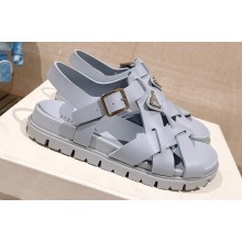 Prada Crisscross rubber sandals 2X3118 Blue 2024