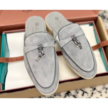 Loro Piana Summer Charms Walk Babouche Suede slipper Loafers 06 2024