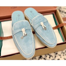 Loro Piana Summer Charms Walk Babouche Suede slipper Loafers 07 2024