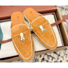 Loro Piana Summer Charms Walk Babouche Suede slipper Loafers 12 2024