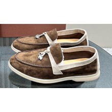 Loro Piana Summer Charms Walk Women/Men Suede Loafers 09 2024