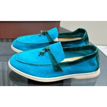 Loro Piana Summer Charms Walk Women/Men Suede Loafers 10 2024