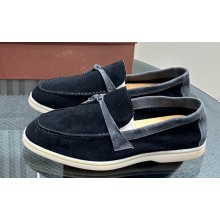 Loro Piana Summer Charms Walk Women/Men Suede Loafers 11 2024