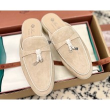 Loro Piana Summer Charms Walk Babouche Suede slipper Loafers 02 2024