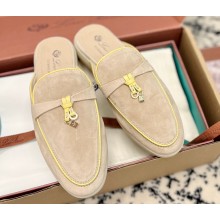 Loro Piana Summer Charms Walk Babouche Suede slipper Loafers 03 2024
