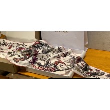 Dior Mexico Millefiori Dior Diamond off white and pink Silk Twill 35x110cm 2024