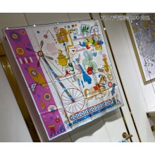 Hermes scarf 90x90cm in silk twill Top Quality 155 2024