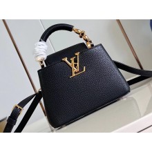 Louis Vuitton Taurillon leather Capucines Mini Bag M23943 Black 2024