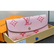 Louis Vuitton Monogram Empreinte leather Emilie Wallet M83138 Pink 2024