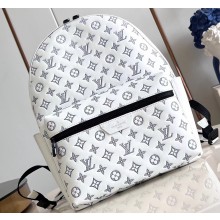 Louis Vuitton Monogram Shadow leather Discovery Backpack Bag M24760 White 2024