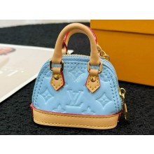 Louis Vuitton Micro Alma Vernis Bag Charm and Key Holder M01705 Blue