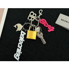 Balenciaga Kit Keychain in multicolor brass and TPU 02