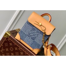 Louis Vuitton Damier Denim 3D canvas Nano Steamer Bag N40751 Blue 2024