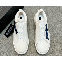 Ermenegildo Zegna Triple Stitch™ deerskin Men's sneakers off white/Blue 2024