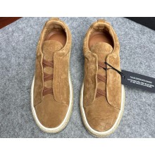 Ermenegildo Zegna Triple Stitch™ suede Men's sneakers espadrilles 02 2024