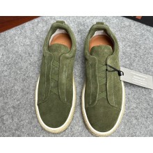 Ermenegildo Zegna Triple Stitch™ suede Men's sneakers espadrilles 09 2024