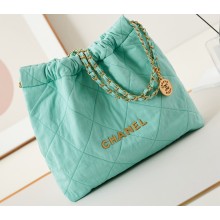 Chanel Canvas & Gold-Tone CHANEL 22 Medium Handbag AS3261 Green 2024
