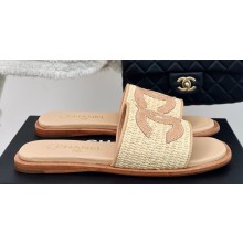 Chanel CC Logo Braided Mules Beige 2024