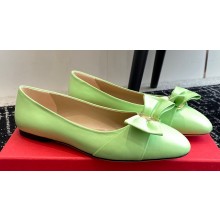 Ferragamo Ballet flats Green with padded Vara bow 2024