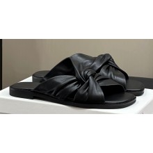 The Row Knot Flats Sandals Black 2024
