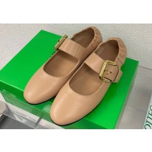 Bottega Veneta leather Astaire Mary-Jane Ballerinas Beige 2024