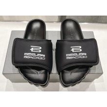 Balenciaga Women/Men Five toe shape Slide Sandals Black/White 2024