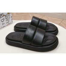 Dolce & Gabbana Padded and quilted Nappa-look fabric Men's sandals Black 2024