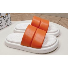 Dolce & Gabbana Padded and quilted Nappa-look fabric Men's sandals Orange 2024
