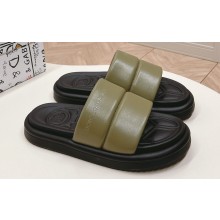 Dolce & Gabbana Padded and quilted Nappa-look fabric Men's sandals Green 2024