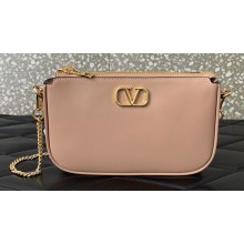 Valentino VLogo Signature mini bag in calfskin leather Nude 2024