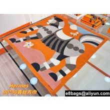 Hermes scarf 90x90cm in silk twill Top Quality 167 2024
