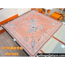 Hermes scarf 90x90cm in silk twill Top Quality 168 2024