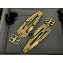 Balenciaga Holli XS Clip BB set of 2 in shiny gold steel 2024