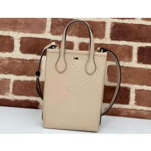 Gucci GG super mini bag with strap leather 790133 Beige 2024